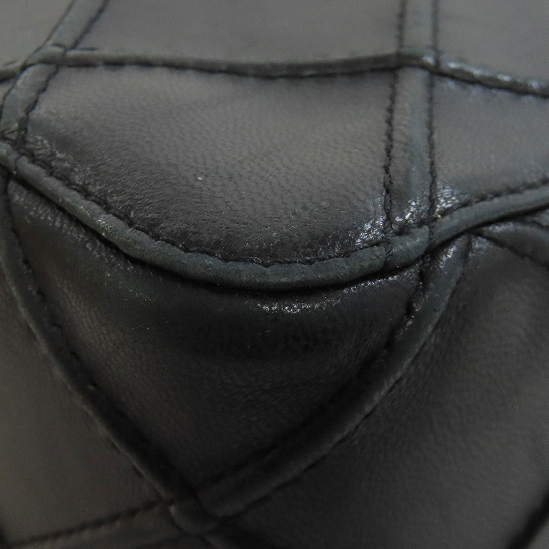 CHANEL Shoulder Bag lambskin black one belt COCO Mark SilverMetal