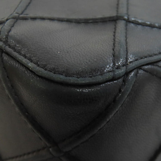 CHANEL Shoulder Bag lambskin black one belt COCO Mark SilverMetal