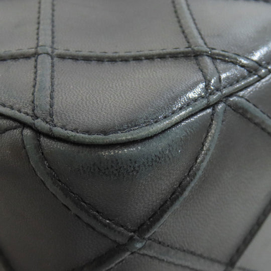 CHANEL Shoulder Bag lambskin black one belt COCO Mark SilverMetal