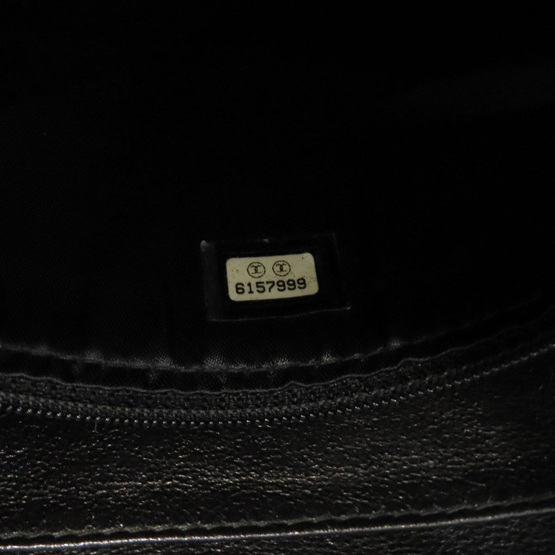 CHANEL Shoulder Bag lambskin black one belt COCO Mark SilverMetal