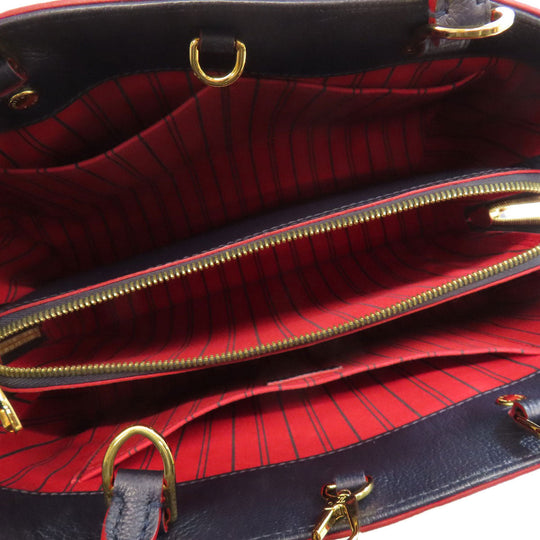 LOUIS VUITTON Handbag M42747 Ann Platt Navy Montaigne BB