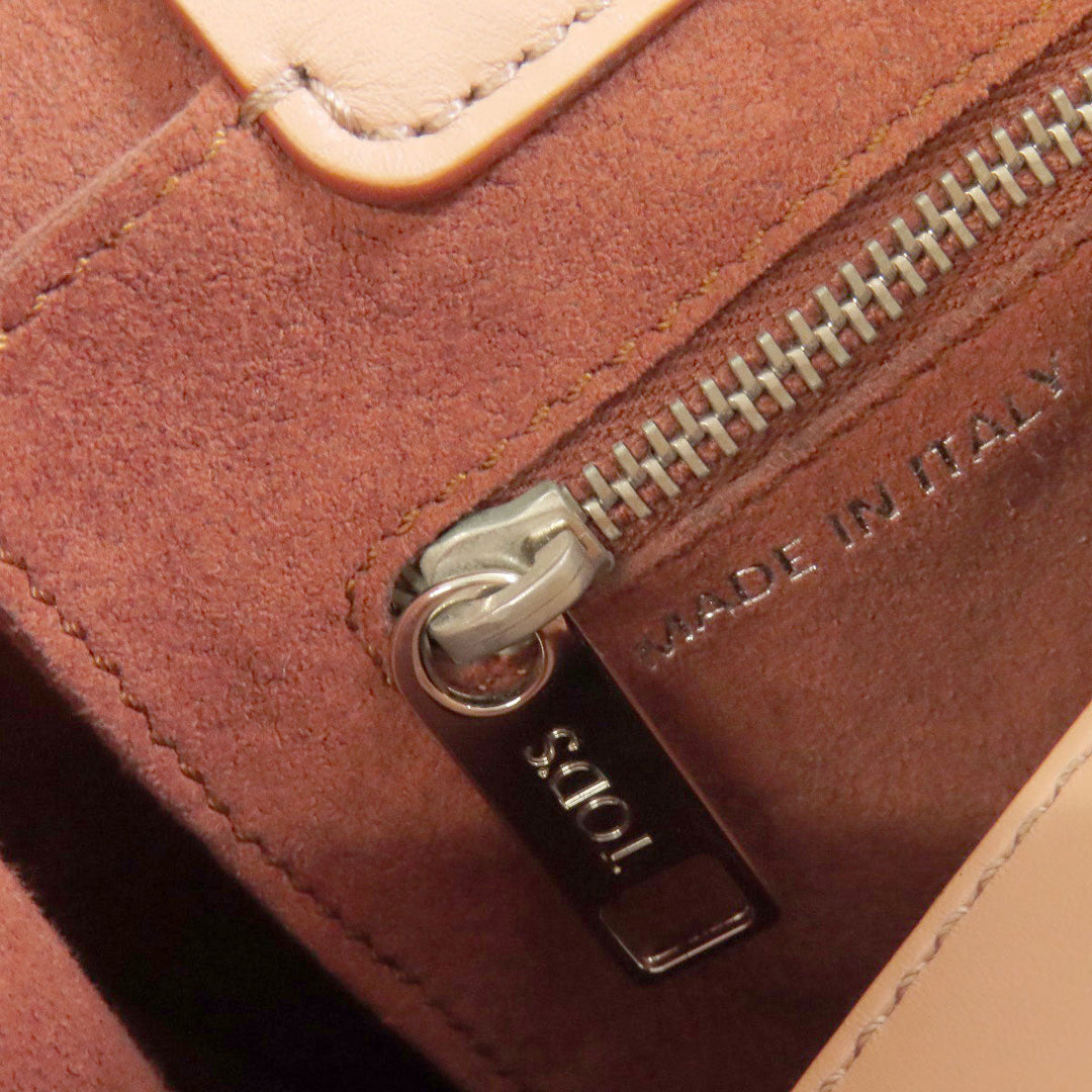 TOD'S Handbag leather pink Simple design Women Used Authentic