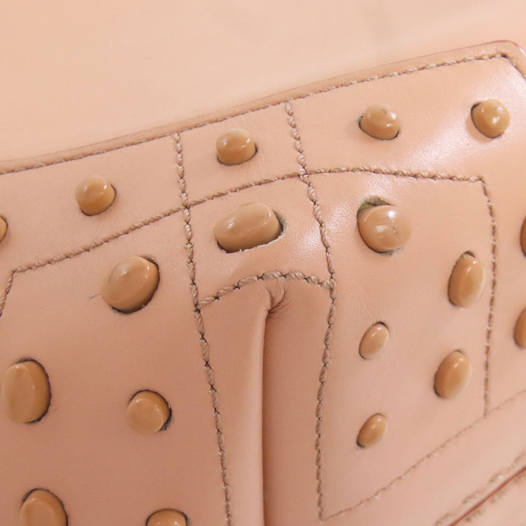 TOD'S Handbag leather pink Simple design Women Used Authentic