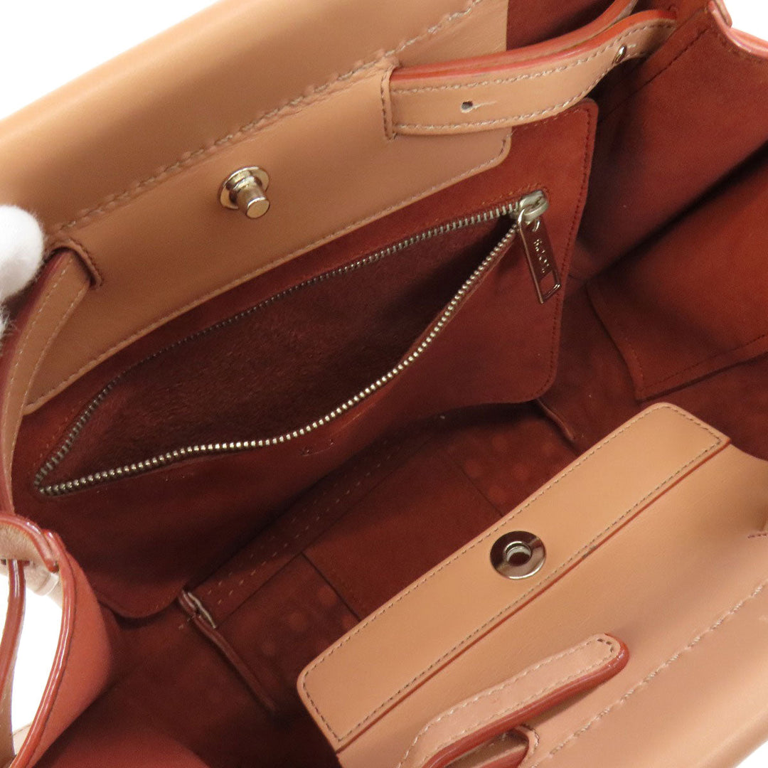 TOD'S Handbag leather pink Simple design Women Used Authentic