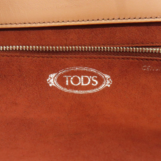 TOD'S Handbag leather pink Simple design Women Used Authentic