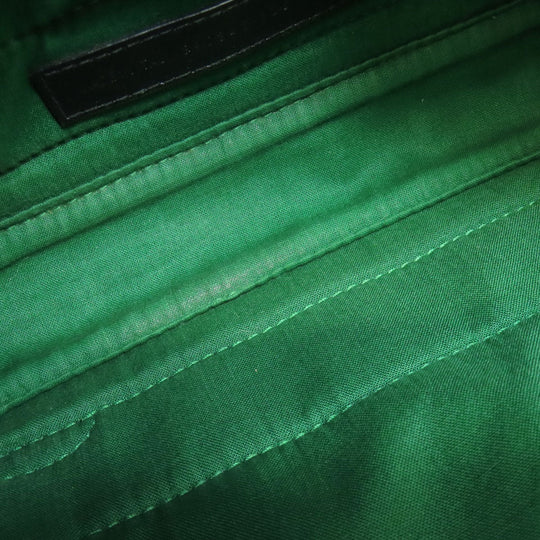 BALENCIAGA Handbag 390346 Wool, Leather green Navy Cabas XS Check Pattern 2WAY Women Used Authentic