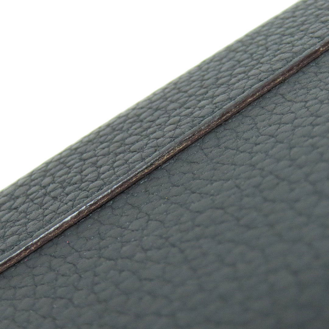 LOUIS VUITTON Long Wallet Purse M61248 Taurillon Clemence black Portefeuille Capsine Women Used Authentic