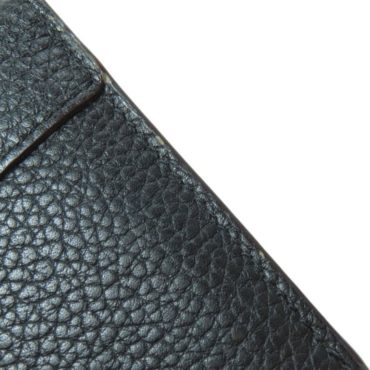 LOUIS VUITTON Long Wallet Purse M61248 Taurillon Clemence black Portefeuille Capsine Women Used Authentic