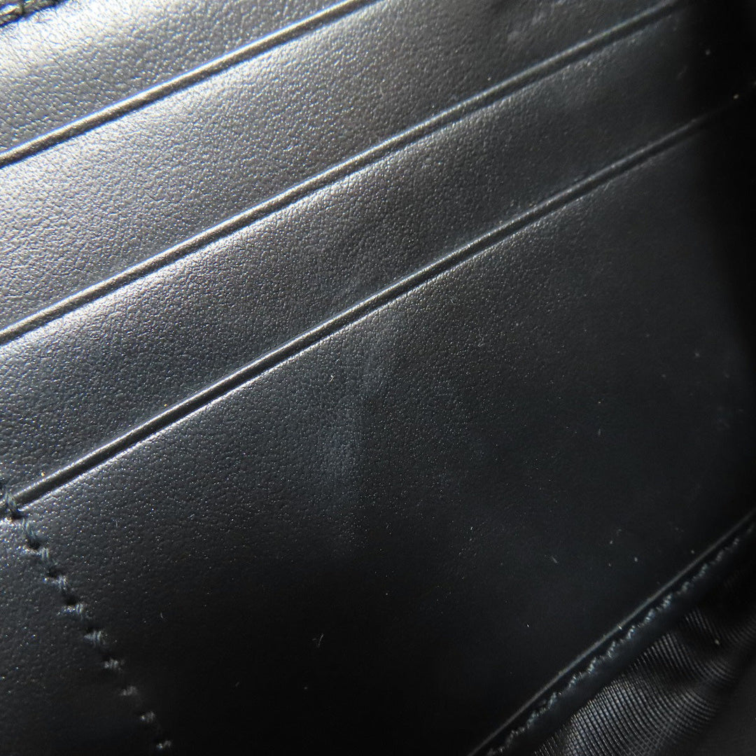 GUCCI Long Wallet Purse 625558 PVC black Zip Around GG Embossed mens Used Authentic