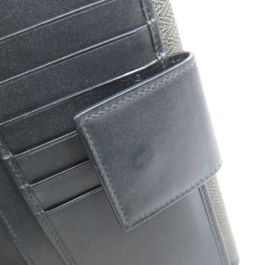 BVLGARI Long Wallet Purse PVC gray logo
