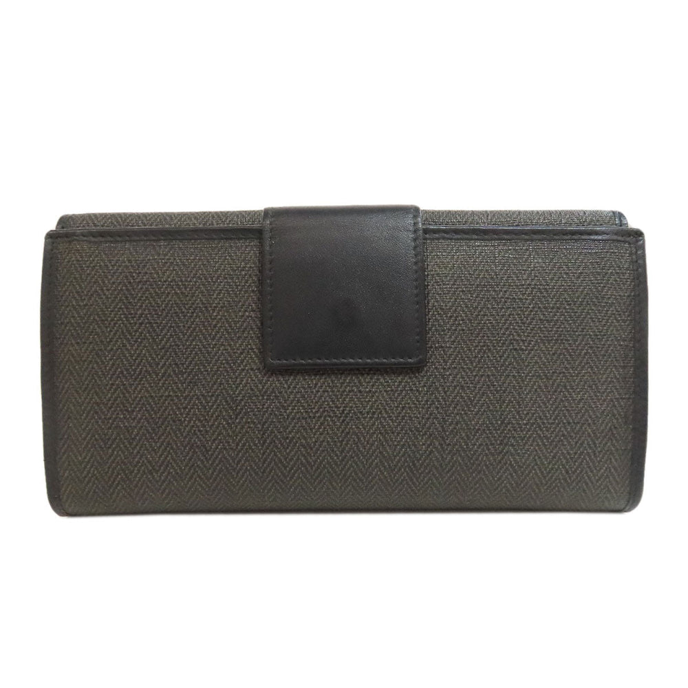 BVLGARI Long Wallet Purse PVC gray logo