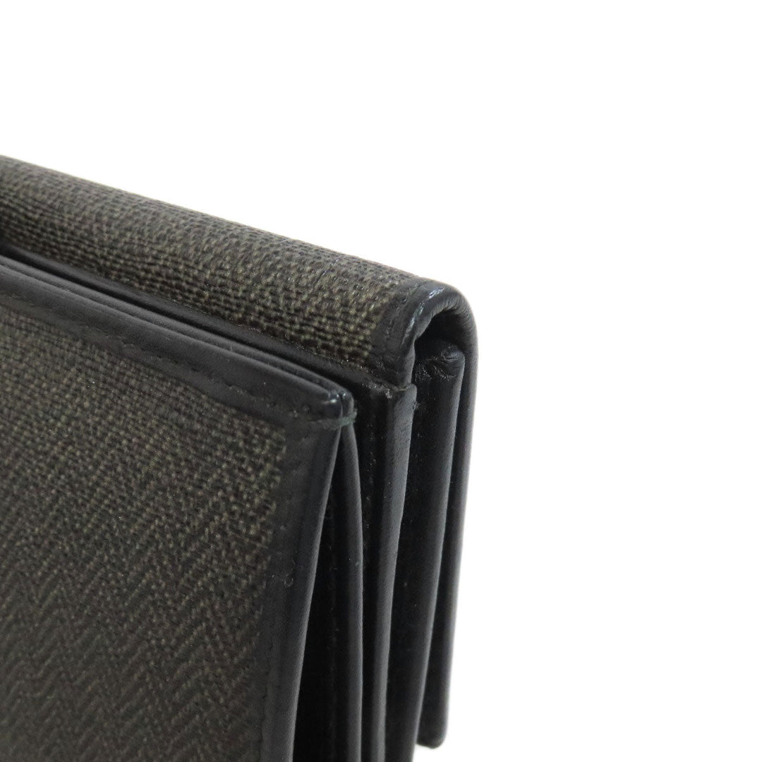 BVLGARI Long Wallet Purse PVC gray logo