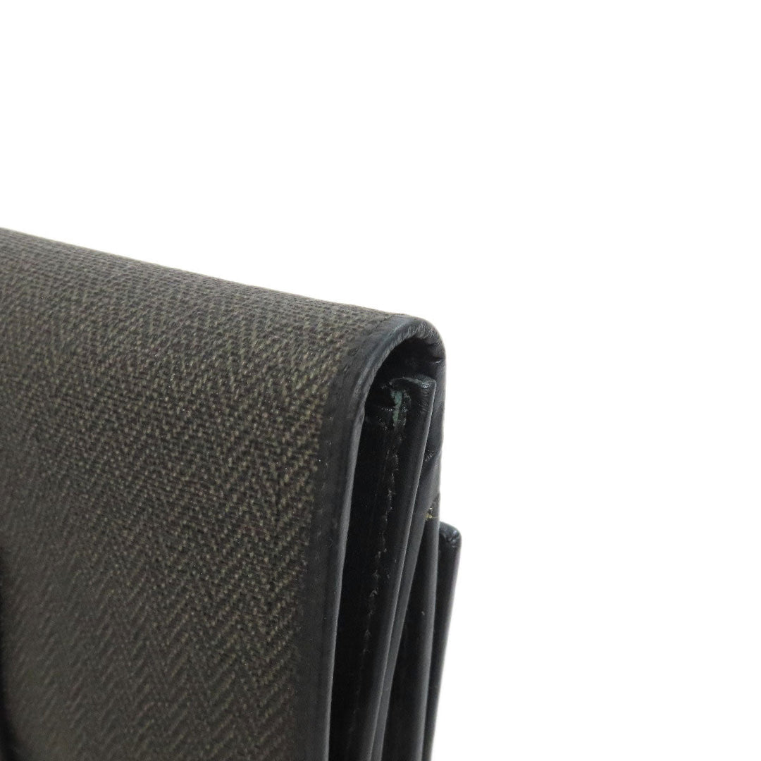 BVLGARI Long Wallet Purse PVC gray logo