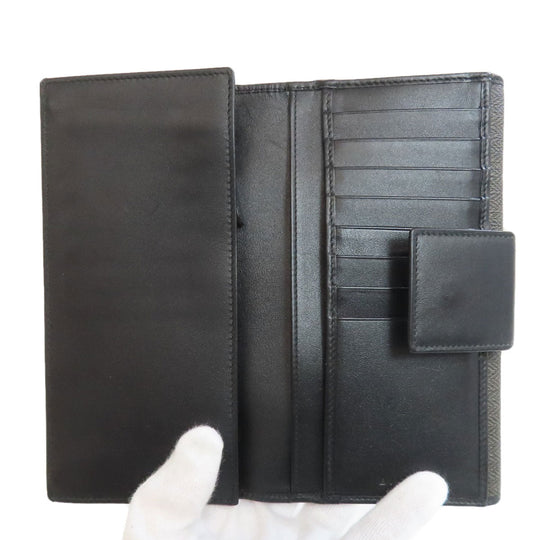 BVLGARI Long Wallet Purse PVC gray logo