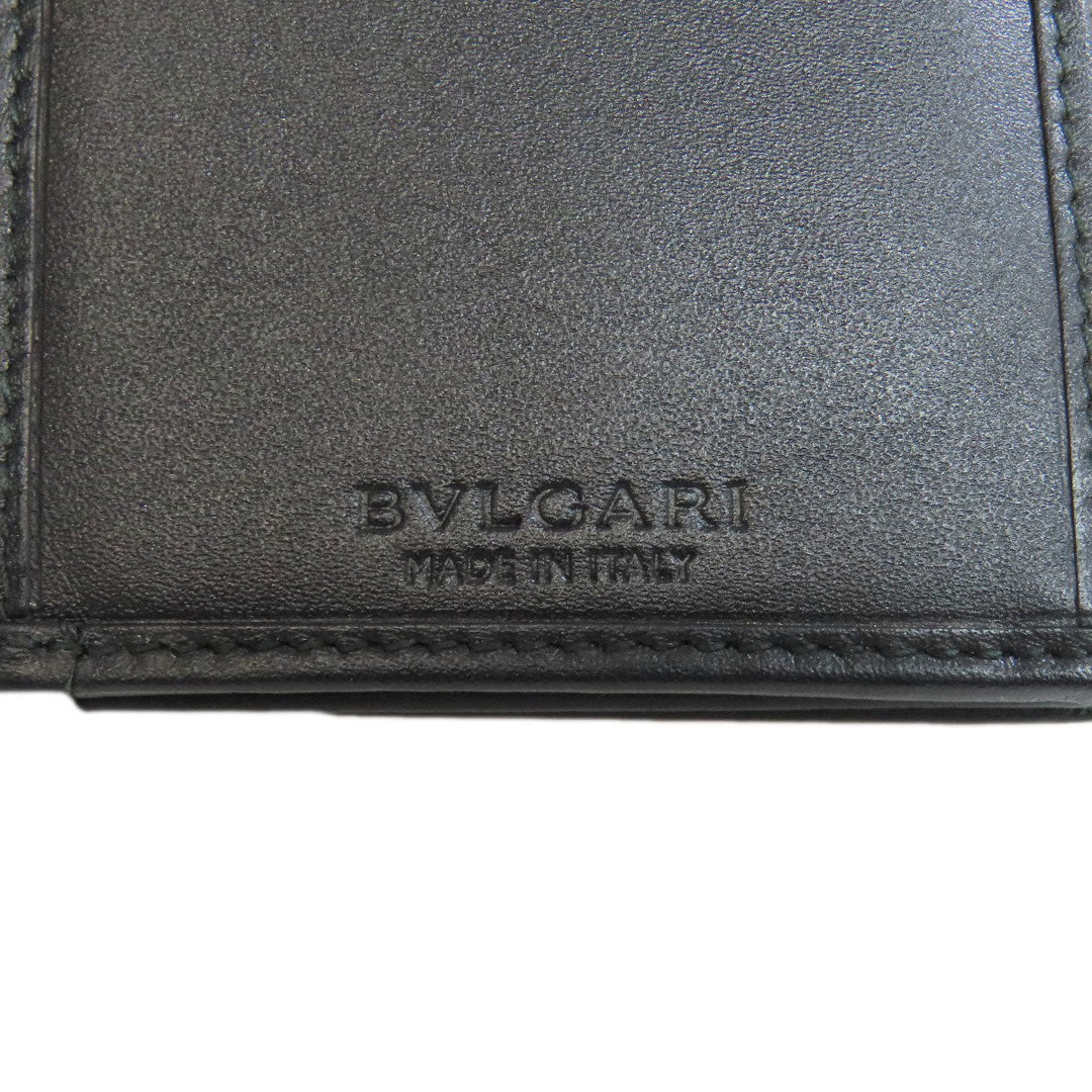 BVLGARI Long Wallet Purse PVC gray logo