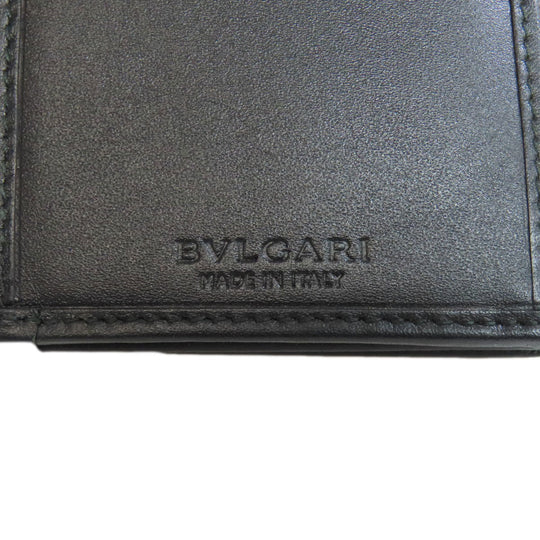 BVLGARI Long Wallet Purse PVC gray logo
