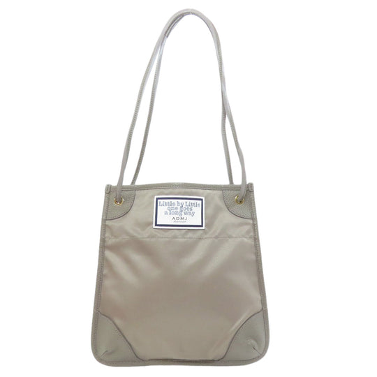 ADMJ Shoulder Bag Nylon gray logo Women Used Authentic