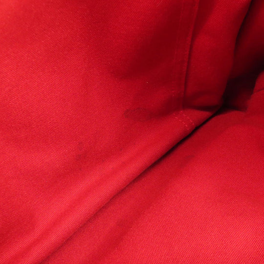 HERMES Handbag canvas Red Deauville
