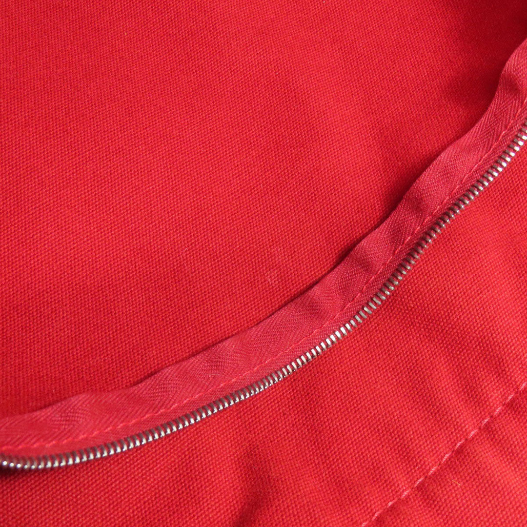 HERMES Handbag canvas Red Deauville