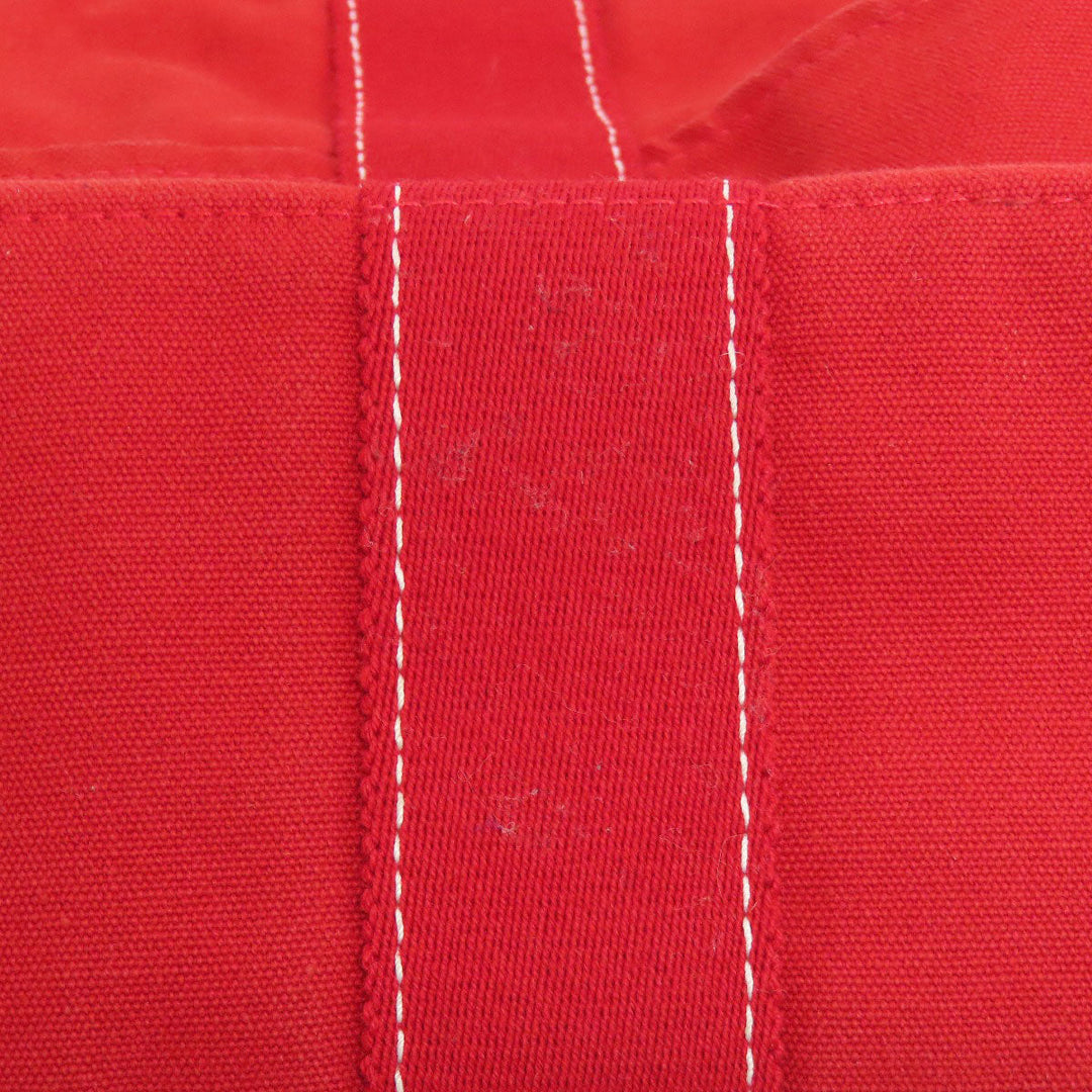 HERMES Handbag canvas Red Deauville