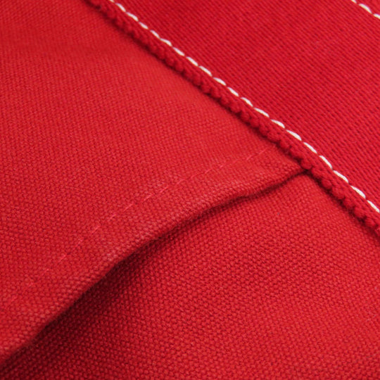 HERMES Handbag canvas Red Deauville