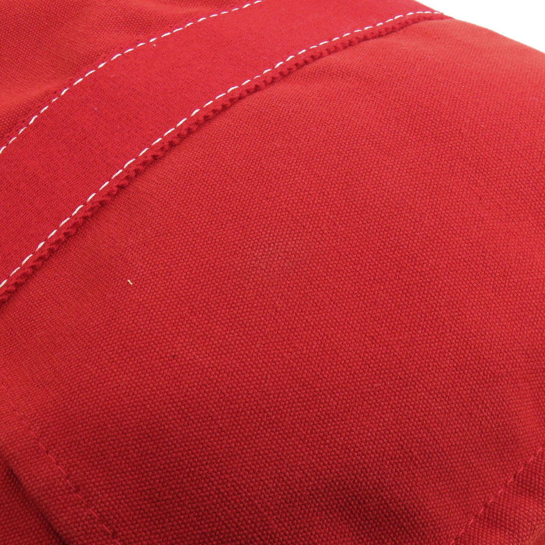 HERMES Handbag canvas Red Deauville