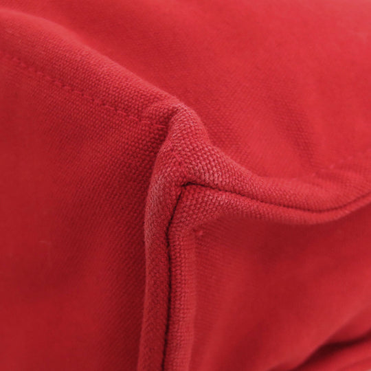 HERMES Handbag canvas Red Deauville
