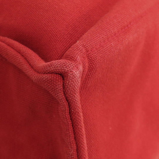 HERMES Handbag canvas Red Deauville