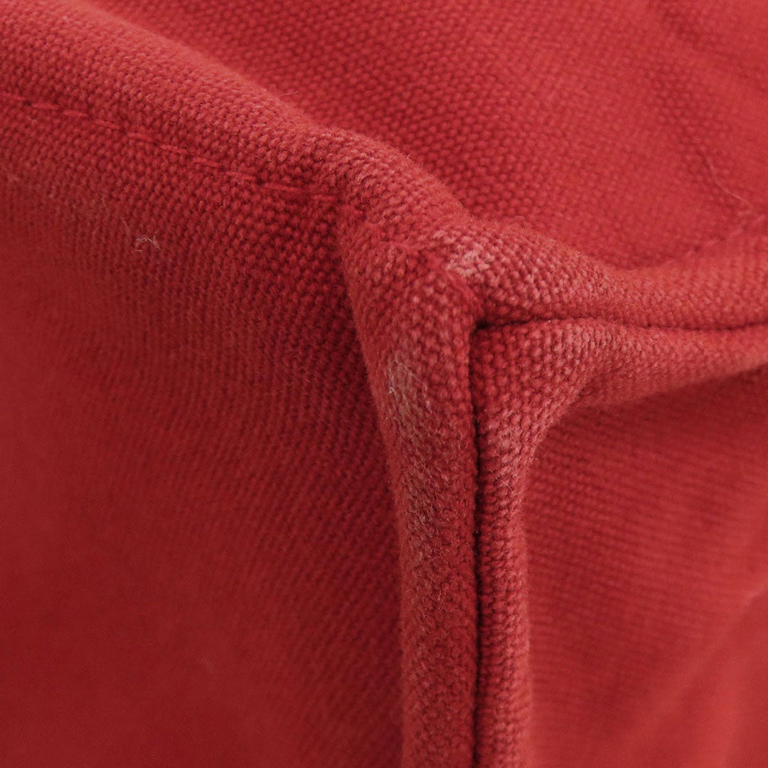 HERMES Handbag canvas Red Deauville
