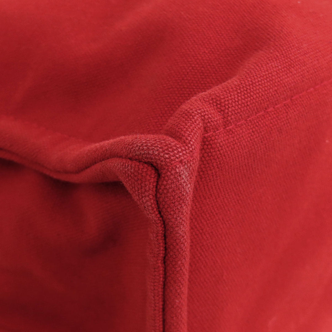 HERMES Handbag canvas Red Deauville
