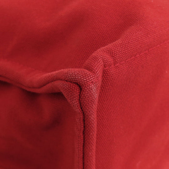 HERMES Handbag canvas Red Deauville