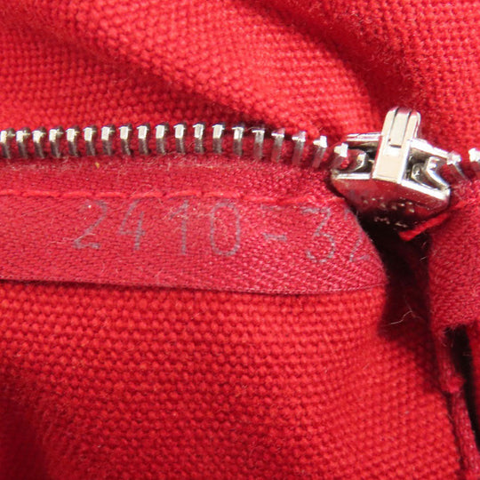 HERMES Handbag canvas Red Deauville
