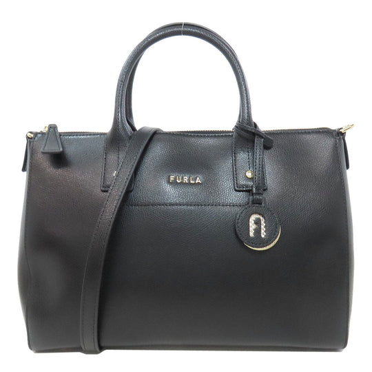 Furla Handbag leather black 2WAY