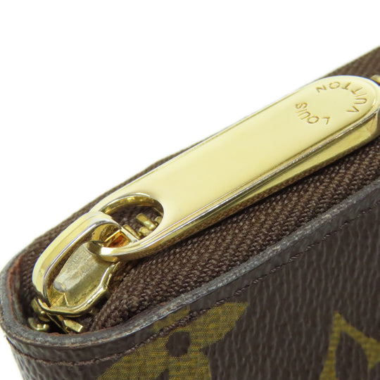 LOUIS VUITTON Long Wallet Purse M60002 Monogram canvas Brown Zippy Organizer mens Used Authentic