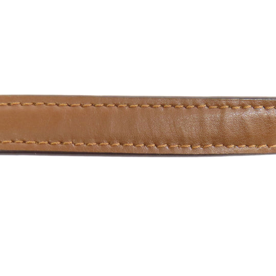 COACH Shoulder Bag 91013 PVC Brown Long Shoulder Signature Women Used Authentic