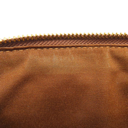 COACH Shoulder Bag 91013 PVC Brown Long Shoulder Signature Women Used Authentic