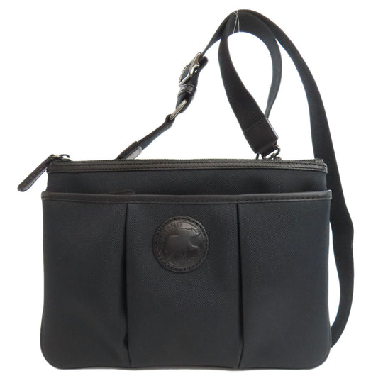 HUNTING WORLD Shoulder Bag canvas black logo Women Used Authentic