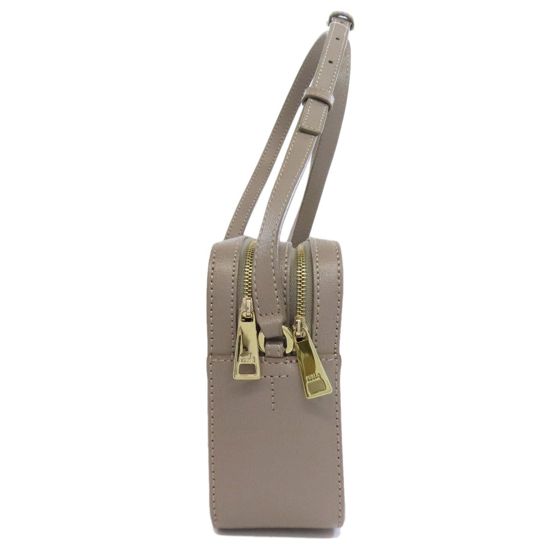 Furla Shoulder Bag leather gray logo