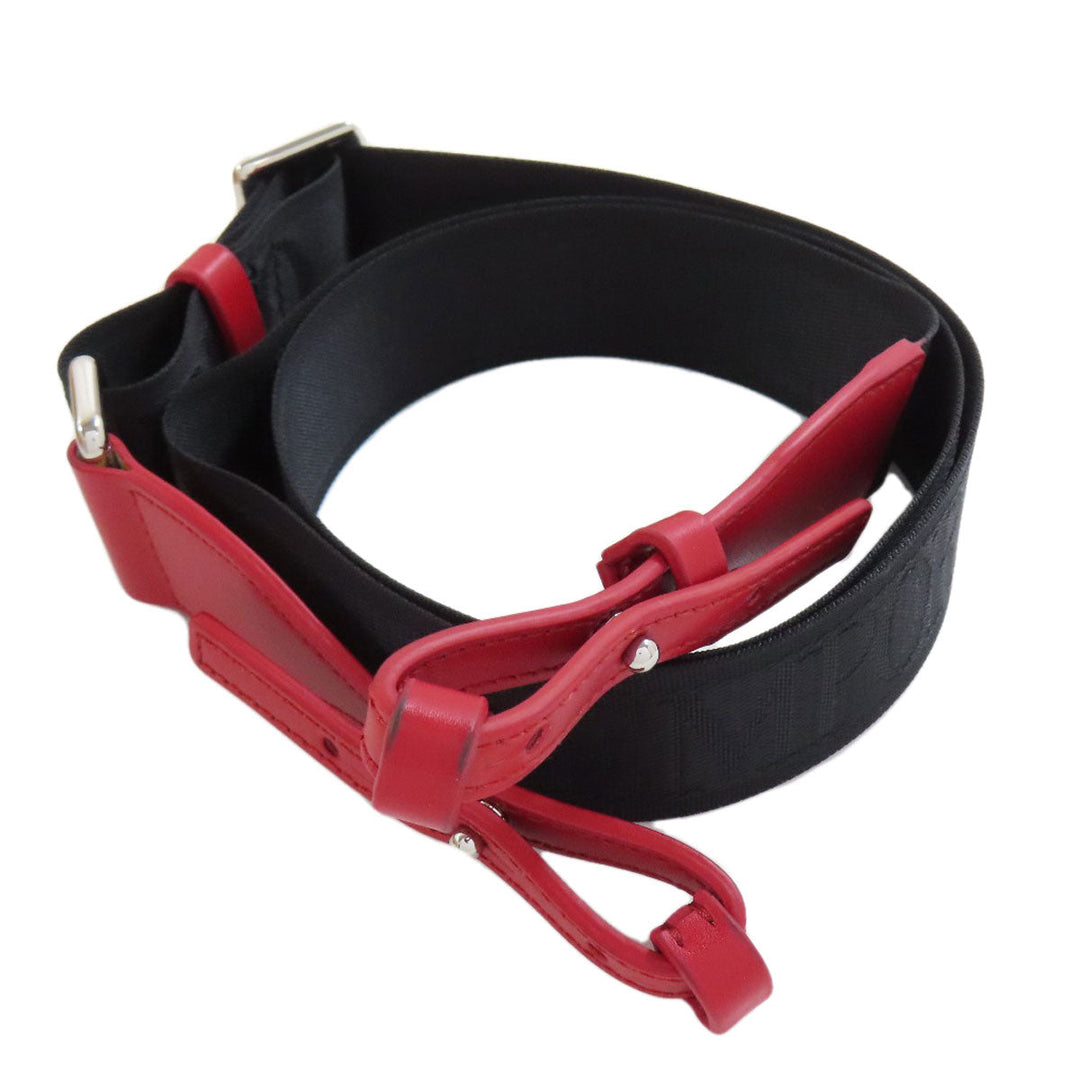 Emporio Armani Handbag Straw, Leather Red 2WAY Women Used Authentic