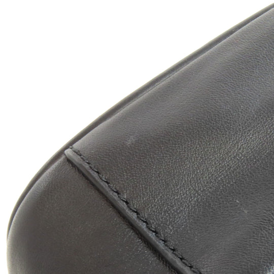 COACH Shoulder Bag F39946 leather black Long shoulder Women Used Authentic