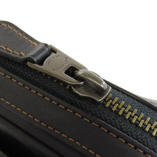 COACH Shoulder Bag F39946 leather black Long shoulder Women Used Authentic