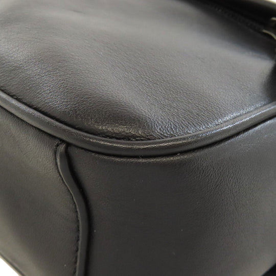 COACH Shoulder Bag F39946 leather black Long shoulder Women Used Authentic