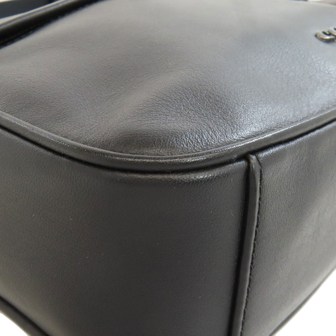 COACH Shoulder Bag F39946 leather black Long shoulder Women Used Authentic