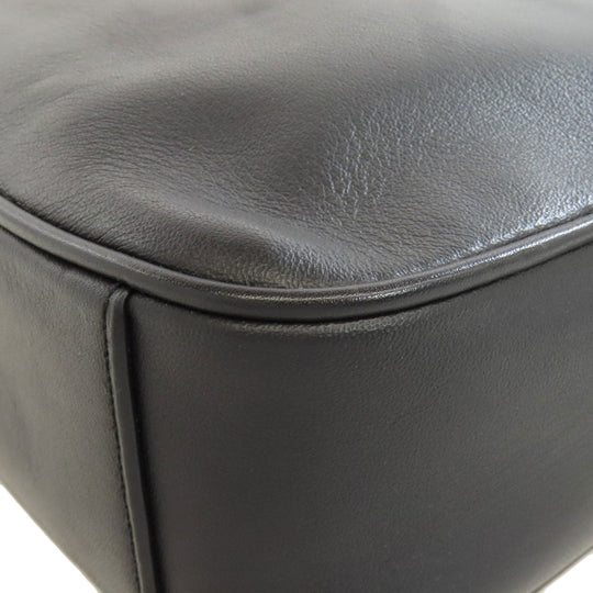 COACH Shoulder Bag F39946 leather black Long shoulder Women Used Authentic