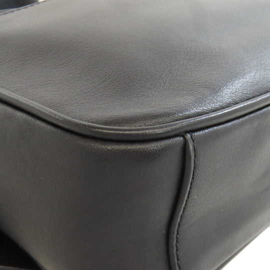 COACH Shoulder Bag F39946 leather black Long shoulder Women Used Authentic