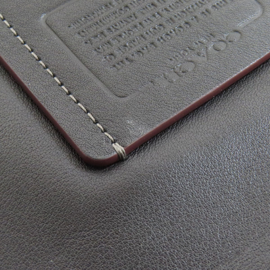 COACH Shoulder Bag 76189 leather black Long shoulder Women Used Authentic