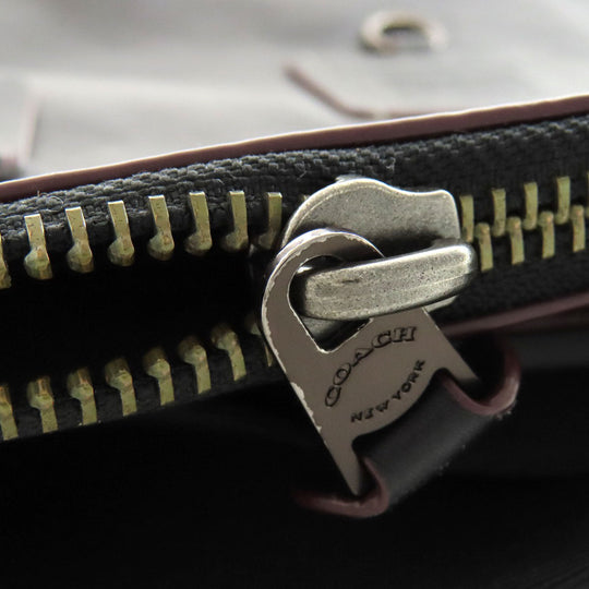 COACH Shoulder Bag 76189 leather black Long shoulder Women Used Authentic