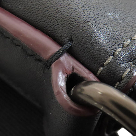 COACH Shoulder Bag 76189 leather black Long shoulder Women Used Authentic