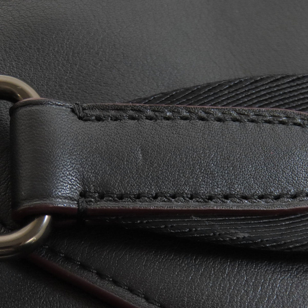 COACH Shoulder Bag 76189 leather black Long shoulder Women Used Authentic