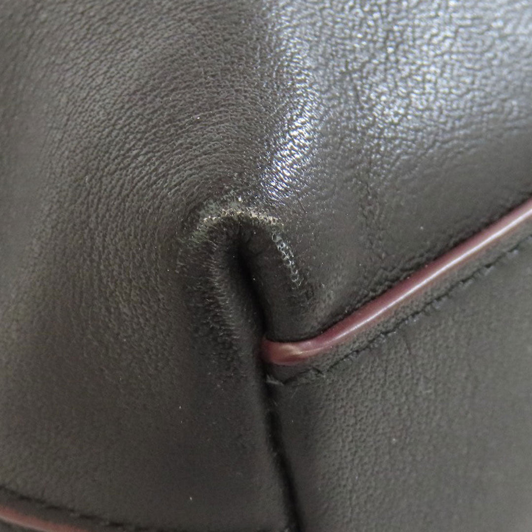 COACH Shoulder Bag 76189 leather black Long shoulder Women Used Authentic